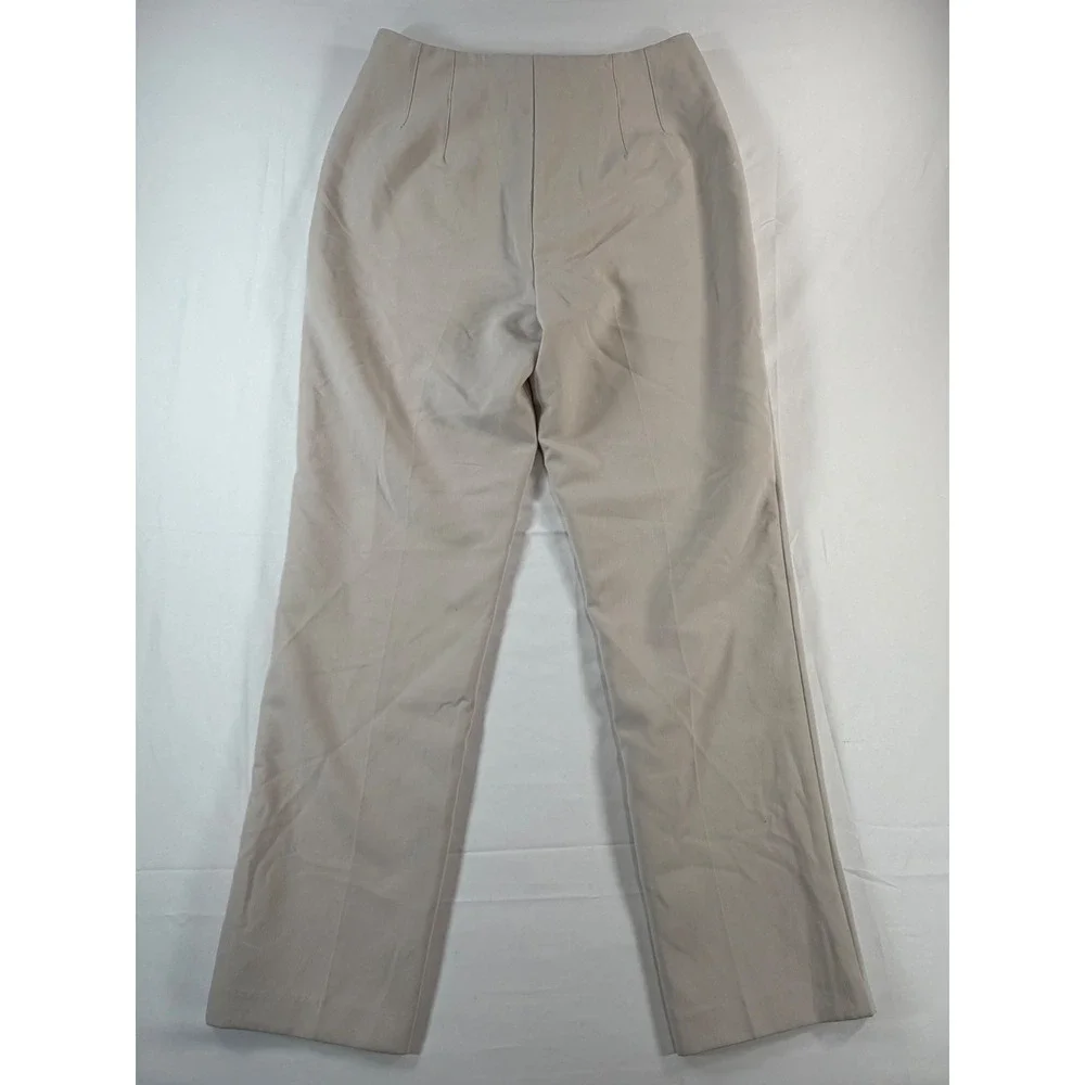 Abercrombie & Fitch Womens 30L Beige High Rise Tailored Trousers Slim Leg Pants